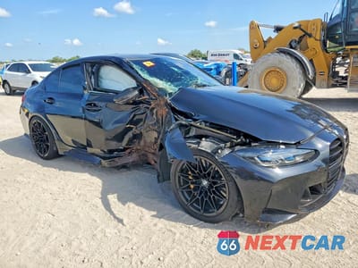 Czwarte zdjęcie samochodu z boku: 2021 BMW M3 COMPETITION VIN:WBS33AY02MFL19023 - miniatura