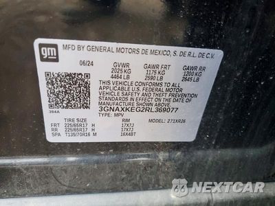 Zdjęcie 13 z 13 samochodu: 2024 CHEVROLET EQUINOX LT VIN:3GNAXKEG2RL369077 - miniatura