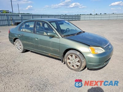 Czwarte zdjęcie samochodu z boku: 2003 HONDA CIVIC LX VIN:2HGES16673H915382 - miniatura