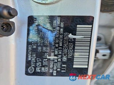 Zdjęcie 12 z 12 samochodu: 2017 HYUNDAI ACCENT SE VIN:KMHCT4AE0HU318609 - miniatura