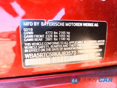 Zdjęcie 12 z 12 samochodu: 2019 BMW 330XI VIN:WBA5R7C58KAJ83573 - miniatura