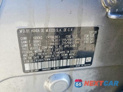 Zdjęcie 13 z 13 samochodu: 2021 HONDA HR-V EXL VIN:3CZRU6H7XMM716577 - miniatura