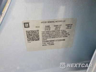 Zdjęcie 12 z 12 samochodu: 2018 CHEVROLET CRUZE LS VIN:1G1BC5SM7J7220086 - miniatura