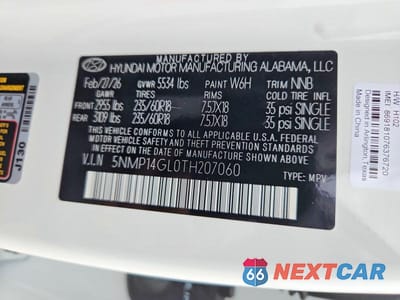 Zdjęcie 13 z 13 samochodu: 2026 HYUNDAI SANTA FE SE VIN:5NMP14GL0TH207060 - miniatura
