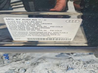 Zdjęcie 13 z 13 samochodu: 2023 AUDI Q4 E-TRON SPORTBACK PRESTIGE VIN:WA142BFZ4PP011611 - miniatura