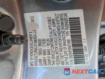 Zdjęcie 12 z 12 samochodu: 2022 HONDA INSIGHT EX VIN:19XZE4F55NE015868 - miniatura