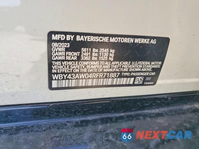 Zdjęcie 12 z 12 samochodu: 2024 BMW I4 EDRIVE 35 VIN:WBY43AW04RFR71887 - miniatura