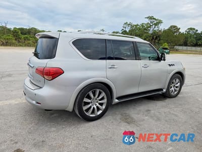 Trzecie zdjęcie samochodu z tyłu: 2014 INFINITI QX80 BASE VIN:JN8AZ2ND4E9751112 - miniatura