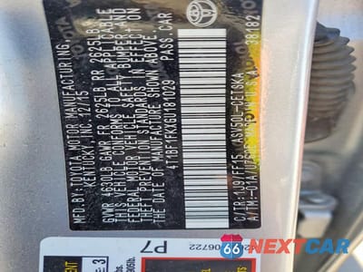Zdjęcie 13 z 13 samochodu: 2016 TOYOTA CAMRY SE VIN:4T1BF1FKXGU181029 - miniatura