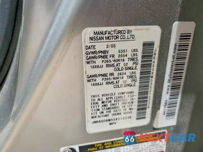 Zdjęcie 13 z 13 samochodu: 2005 INFINITI FX35 BASE VIN:JNRAS08W55X212236 - miniatura