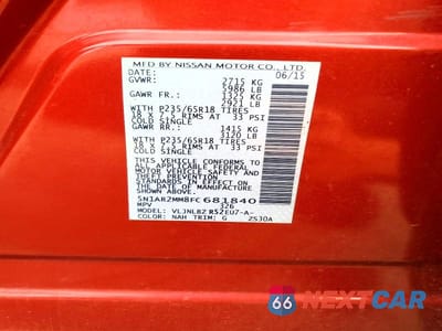 Zdjęcie 13 z 13 samochodu: 2015 NISSAN PATHFINDER S VIN:5N1AR2MM8FC681840 - miniatura