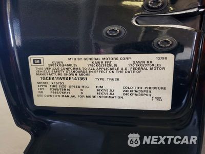 Zdjęcie 12 z 12 samochodu: 1999 CHEVROLET SILVERADO VIN:1GCEK19V9XE141361 - miniatura