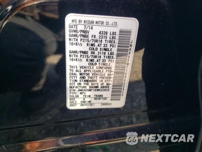 Zdjęcie 13 z 13 samochodu: 2014 NISSAN ROGUE SELECT S VIN:JN8AS5MT1EW622423 - miniatura