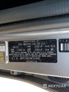 Zdjęcie 13 z 13 samochodu: 2022 KIA FORTE FE VIN:3KPF24AD2NE501645 - miniatura