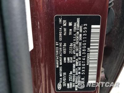 Zdjęcie 36 z 39 samochodu: 2016 KIA OPTIMA LX VIN:5XXGT4L38GG113593 - miniatura