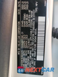 Zdjęcie 12 z 12 samochodu: 2016 VOLVO V60 CROSS COUNTRY PREMIER VIN:YV4612HK1G1003225 - miniatura