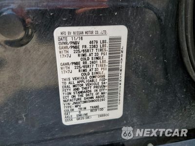 Zdjęcie 13 z 13 samochodu: 2017 NISSAN ROGUE S VIN:JN8AT2MV0HW005290 - miniatura