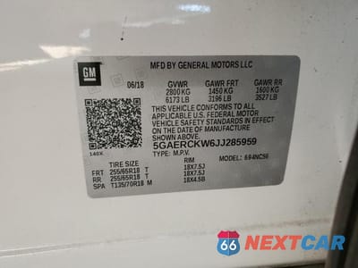 Zdjęcie 13 z 13 samochodu: 2018 BUICK ENCLAVE PREMIUM VIN:5GAERCKW6JJ285959 - miniatura