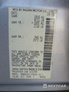 Zdjęcie 12 z 12 samochodu: 2015 NISSAN ALTIMA 2.5 VIN:1N4AL3AP3FN906539 - miniatura