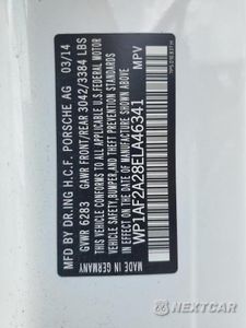 Zdjęcie 13 z 13 samochodu: 2014 PORSCHE CAYENNE VIN:WP1AF2A28ELA46341 - miniatura
