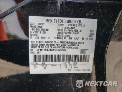 Zdjęcie 12 z 12 samochodu: 2019 FORD EDGE SEL VIN:2FMPK3J94KBC63225 - miniatura