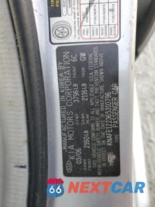 Zdjęcie 12 z 12 samochodu: 2006 KIA SPECTRA LX VIN:KNAFE122365310796 - miniatura