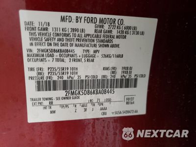 Zdjęcie 14 z 14 samochodu: 2019 FORD FLEX LIMITED VIN:2FMGK5D86KBA08445 - miniatura