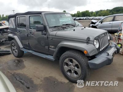 Czwarte zdjęcie samochodu z boku: 2017 JEEP WRANGLER UNLIMITED SAHARA VIN:1C4BJWEG8HL705072 - miniatura