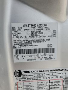 Zdjęcie 12 z 12 samochodu: 2010 FORD F150 SUPER VIN:1FTFW1EV5AFB67083 - miniatura
