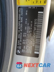 Zdjęcie 13 z 13 samochodu: 2007 BMW X3 3.0SI VIN:WBXPC93477WF21870 - miniatura