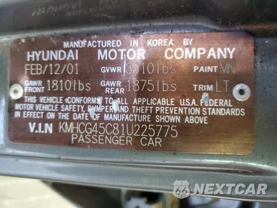 Zdjęcie 12 z 12 samochodu: 2001 HYUNDAI ACCENT GL VIN:KMHCG45C81U225775 - miniatura