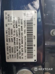 Zdjęcie 13 z 13 samochodu: 2010 HONDA ACCORD LX VIN:1HGCP2F32AA114164 - miniatura