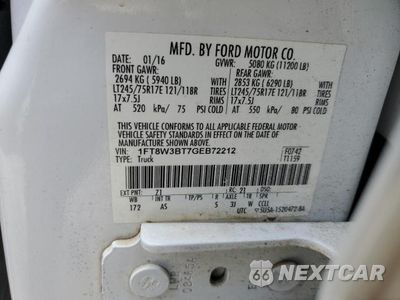Zdjęcie 12 z 12 samochodu: 2016 FORD F350 SUPER DUTY VIN:1FT8W3BT7GEB72212 - miniatura