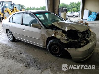 Czwarte zdjęcie samochodu z boku: 2002 HONDA CIVIC EX VIN:2HGES26782H613614 - miniatura