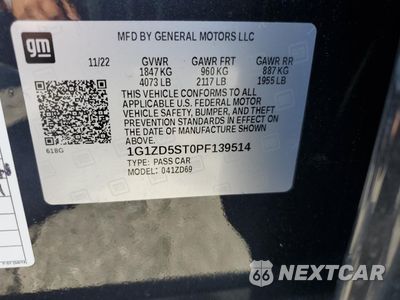 Zdjęcie 13 z 13 samochodu: 2023 CHEVROLET MALIBU LT VIN:1G1ZD5ST0PF139514 - miniatura