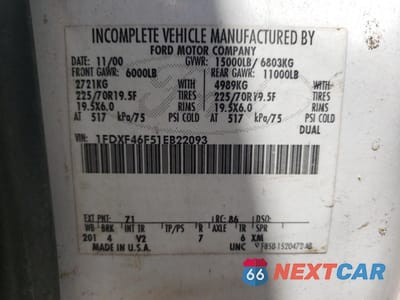 Zdjęcie 12 z 12 samochodu: 2001 FORD F450 SUPER DUTY VIN:1FDXF46F51EB22093 - miniatura