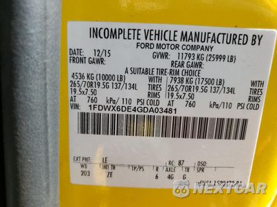 Zdjęcie 12 z 12 samochodu: 2016 FORD F650 SUPER DUTY VIN:1FDWX6DE4GDA03481 - miniatura