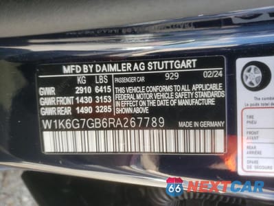 Zdjęcie 12 z 12 samochodu: 2024 MERCEDES-BENZ S 580 4MATIC VIN:W1K6G7GB6RA267789 - miniatura
