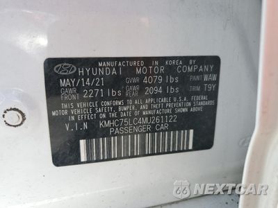 Zdjęcie 12 z 12 samochodu: 2021 HYUNDAI IONIQ SE VIN:KMHC75LC4MU261122 - miniatura