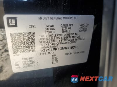 Zdjęcie 13 z 13 samochodu: 2021 CADILLAC ESCALADE ESV SPORT VIN:1GYS4PKL3MR310345 - miniatura