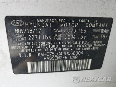 Zdjęcie 14 z 14 samochodu: 2018 HYUNDAI IONIQ SEL VIN:KMHC75LC4JU068304 - miniatura