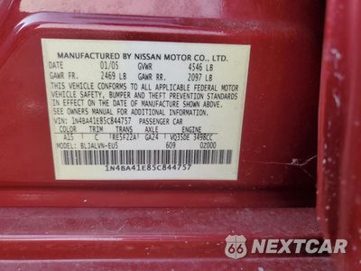 Zdjęcie 12 z 12 samochodu: 2005 NISSAN MAXIMA SE VIN:1N4BA41E85C844757 - miniatura