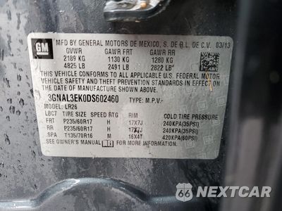 Zdjęcie 13 z 13 samochodu: 2013 CHEVROLET CAPTIVA LT VIN:3GNAL3EK0DS602460 - miniatura