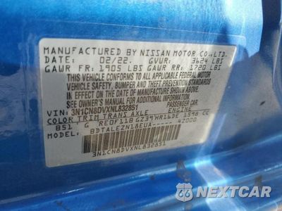 Zdjęcie 12 z 12 samochodu: 2022 NISSAN VERSA S VIN:3N1CN8DVXNL832851 - miniatura