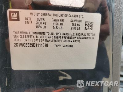 Zdjęcie 14 z 14 samochodu: 2013 CHEVROLET IMPALA LT VIN:2G1WG5E39D1111378 - miniatura