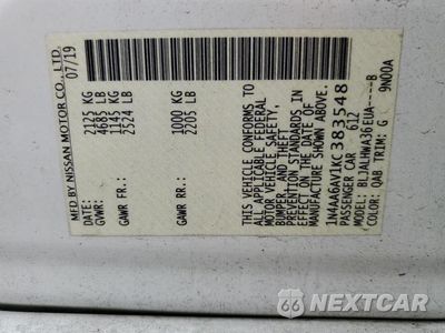 Zdjęcie 12 z 12 samochodu: 2019 NISSAN MAXIMA S VIN:1N4AA6AV1KC383548 - miniatura