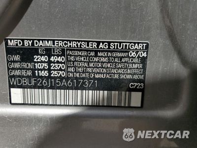 Zdjęcie 14 z 14 samochodu: 2005 MERCEDES-BENZ E 320 CDI VIN:WDBUF26J15A617371 - miniatura