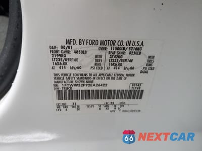 Zdjęcie 13 z 13 samochodu: 2002 FORD F350 SUPER DUTY VIN:1FTWW32F92EA26422 - miniatura