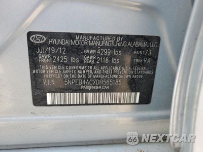 Zdjęcie 12 z 12 samochodu: 2013 HYUNDAI SONATA GLS VIN:5NPEB4ACXDH565185 - miniatura