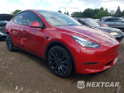 Czwarte zdjęcie samochodu z boku: 2021 TESLA MODEL Y VIN:5YJYGDEE9MF123037 - miniatura